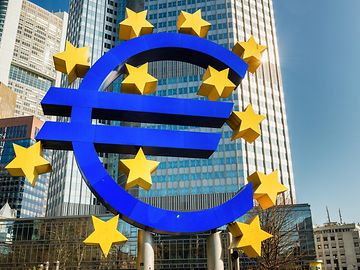 ECB building with euro sign