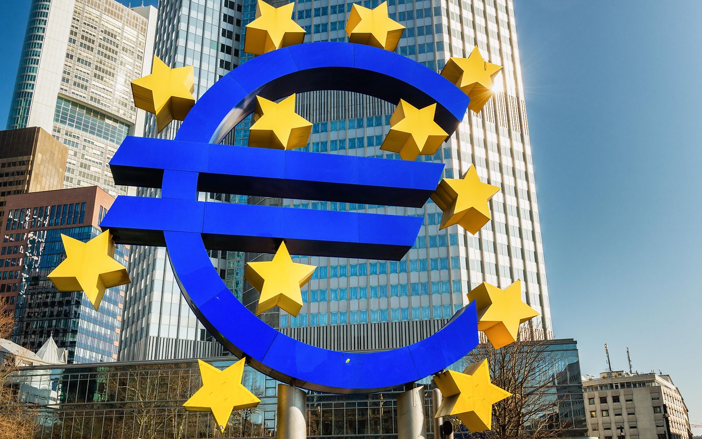 ECB building with euro sign