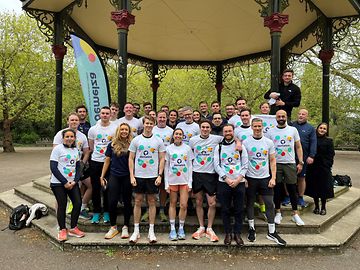 LGT employees at London Marathon fundraiser for Demelza