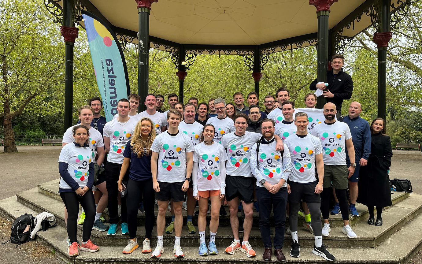 LGT employees at London Marathon fundraiser for Demelza