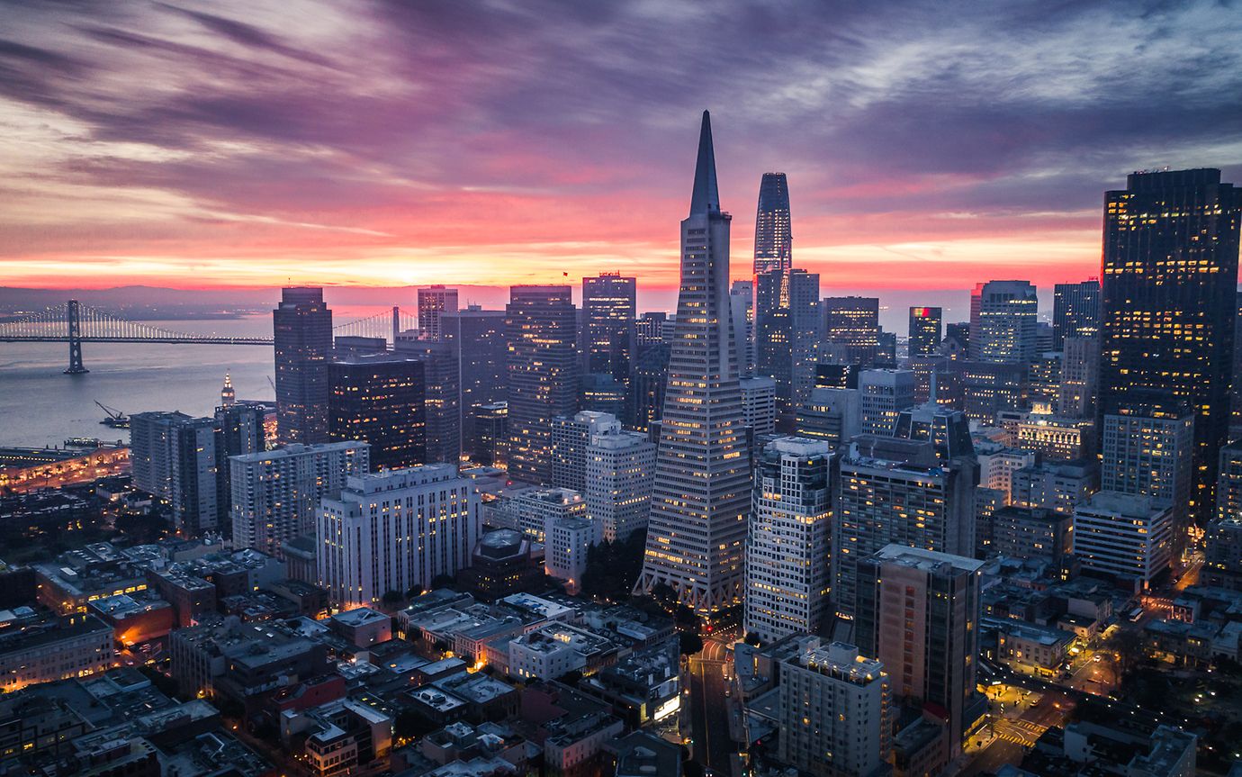 San Francisco skyline at sunrise